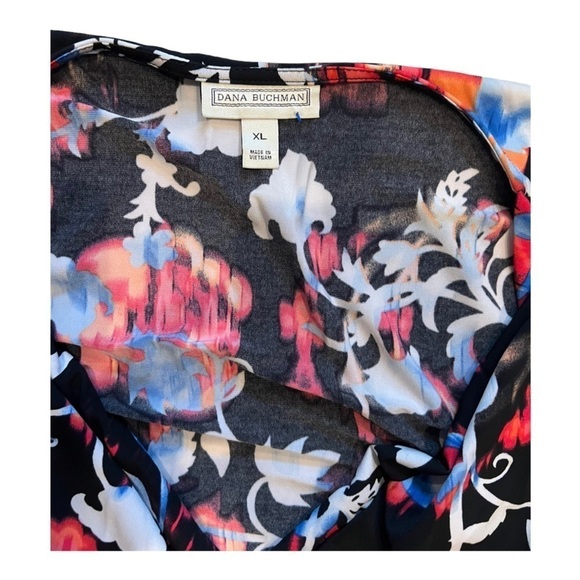 Dana Buchman Floral Dress Sleeveless Wrap XL - Picture 7 of 9